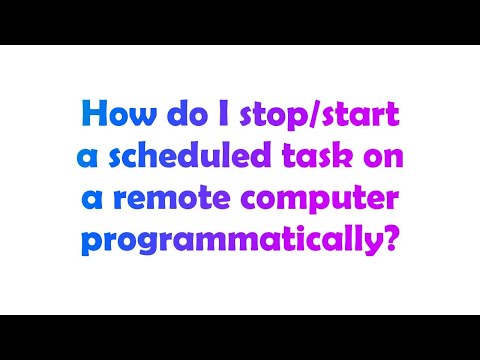How do I stop/start a scheduled task on a remote computer programmatically?