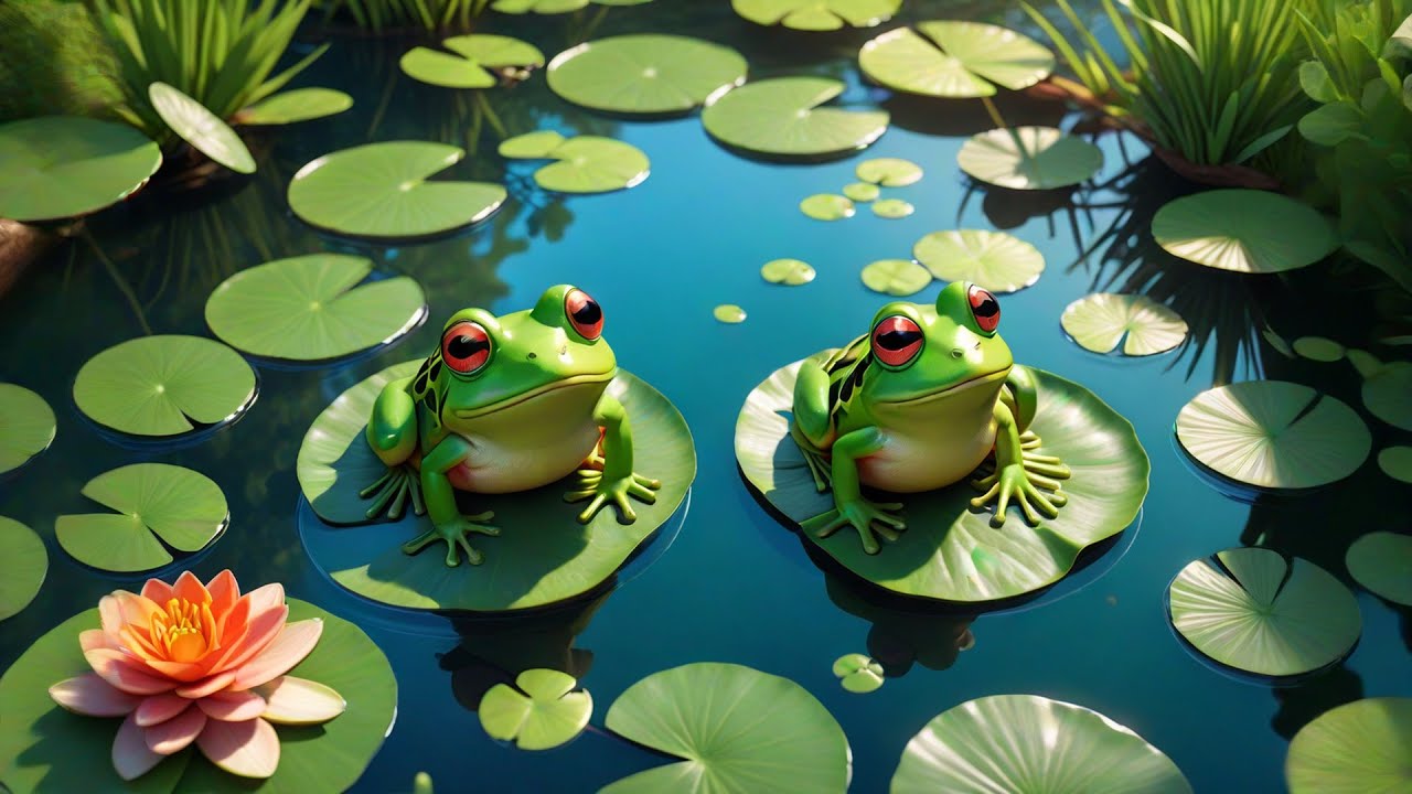 Two Funny Frogs Sing Do-Re-Mi | Music Learning Rhyme for Kids | Singing and Counting Song