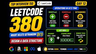 Day 12: LeetCode 380 Insert Delete GetRandom O(1) | HashMap + Array Explained | Top Interview 150
