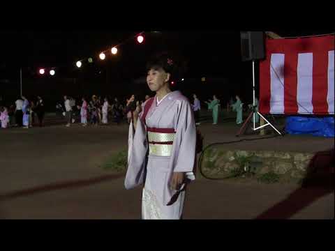 炭坑節　唄：藤かおり　水と灯火の夕べ2018 総踊り (福岡県福智町）