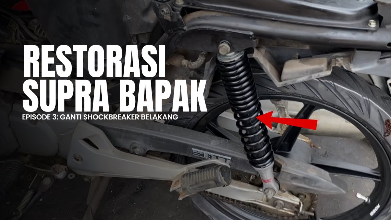 Ganti shockbreaker belakang Supra X 125 D 2006 | Restorasi Eps. 3