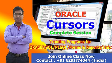 Cursors in PL/SQL | PLSQL Cursors |Oracle PL/SQL Tutorial | CURSORS IN PL/SQL WITH EXAMPLES