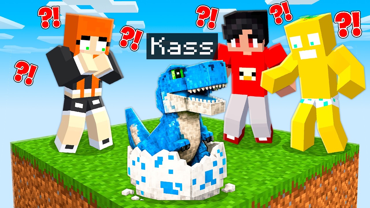 FINGI ser um BEBÊ DINOSSAURO em um chunk
