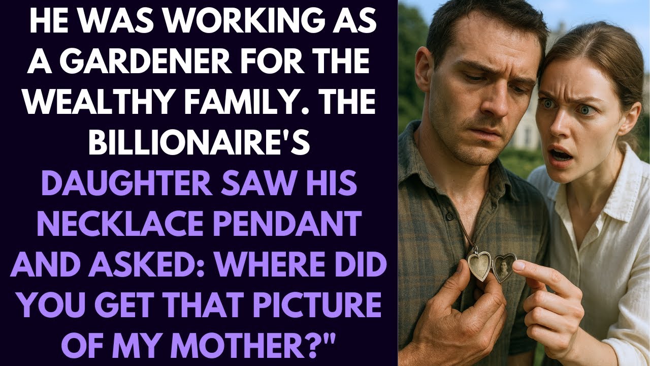He Was Working As A Gardener For The Wealthy Family. The Billionaire's Daughter Saw His Necklace...