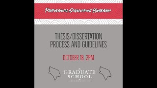 Thesis/dissertation process and guidelines