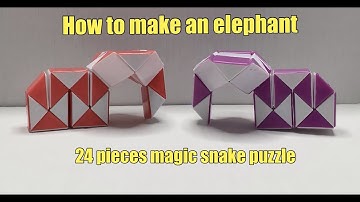 How To Make An Elephant - Magic snake puzzle 24  pieces