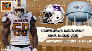 Celebrity RecruitsCorner: MONSTER Louisiana recruit, Walteze Champ, EDGE/OLB, Class 2023 (Homer, LA) Wealth