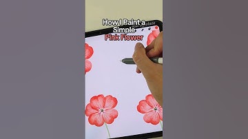 SIMPLE Flower made EASY in Procreate 🌸 #procreate #shorts #art