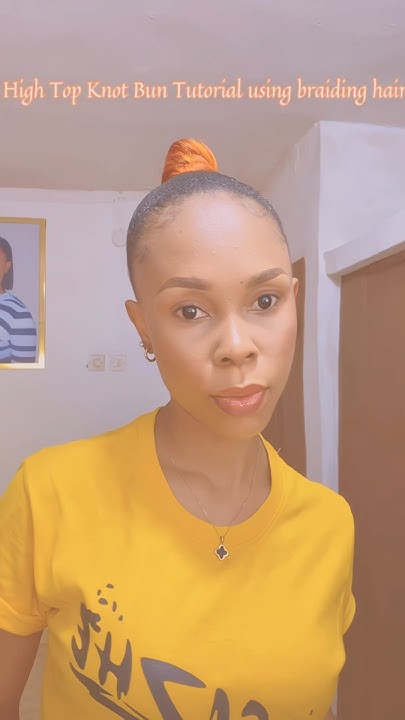  Quick and Easy top knot bun tutorial with braiding hair #easyhairstyle ...