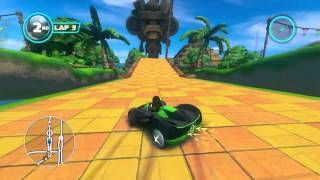 Sonic & All-Stars Racing Transformed (360) - Online Match #105: Temple Trouble (Race)