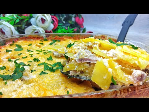 Ну очень вкусно !!!!! Картофельная запеканка с мясом в духовке.. ЛЕГКО ГОТОВИТЬ