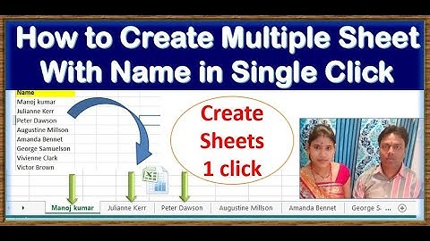How to create multiple sheet with name in Single click Excel Tips and Tricks