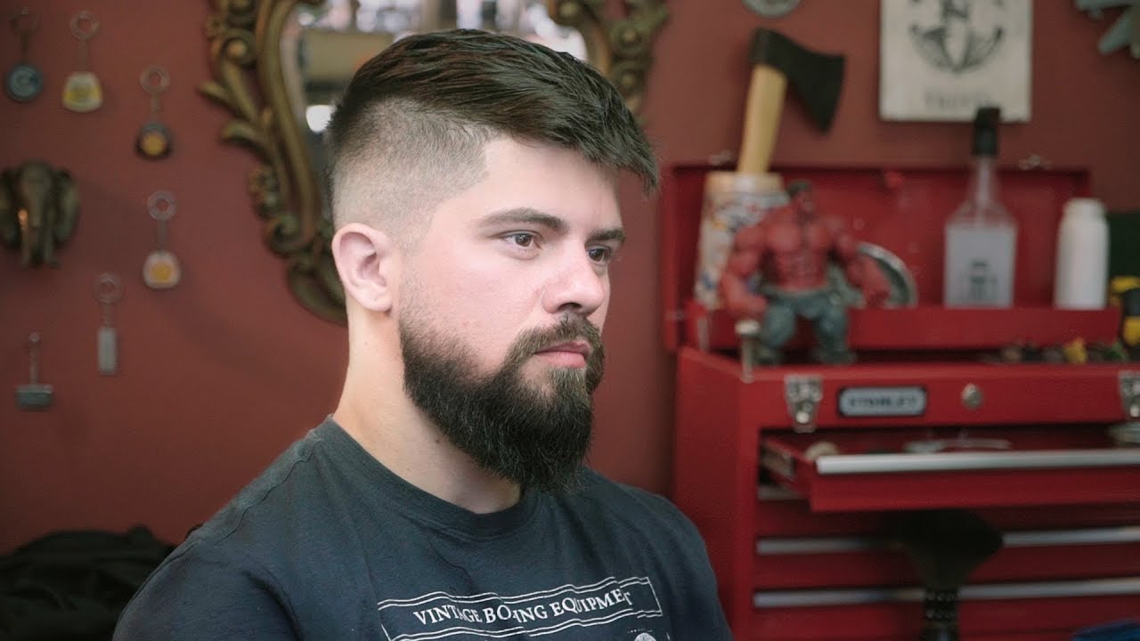 corte de cabelo e barba masculino
