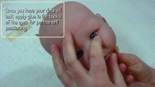 Inserting eyes from the back - Reborn Doll Tutorial