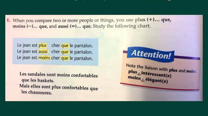 Mettre and making comparisons