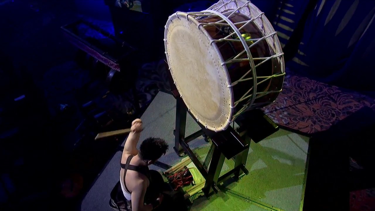 Takeshi Chiyozono Traditional Japanese Drummer Performance in Global
