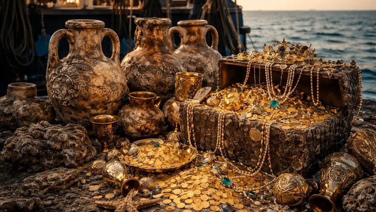 After many years, Ancient ceramics, gold, and royal treasures discovered on the ocean floor