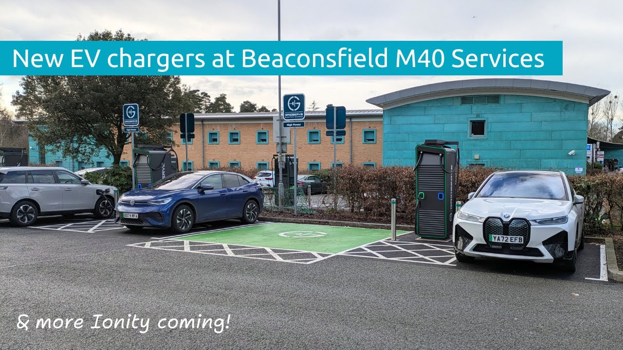 New 400kW EV chargers at M40 Beaconsfield services, Jan 2026