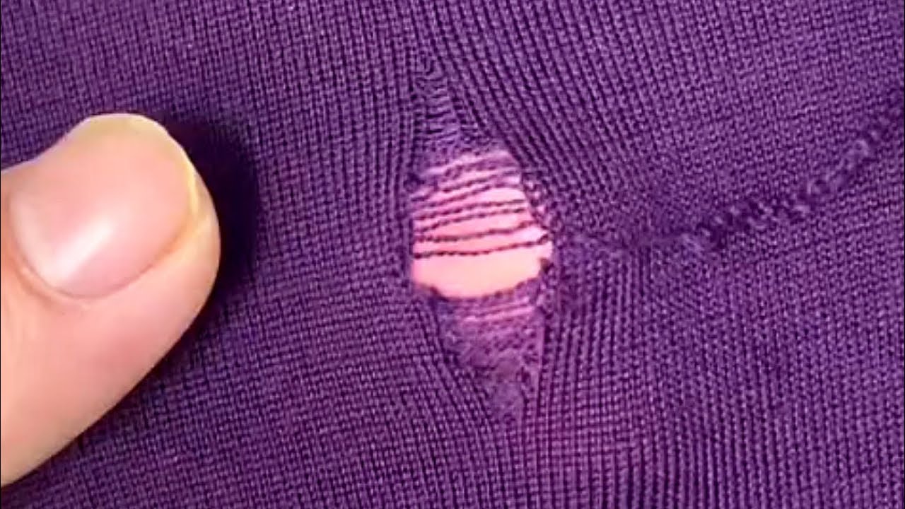How to perfectly repair holes in knitted sweaters without leaving any ...