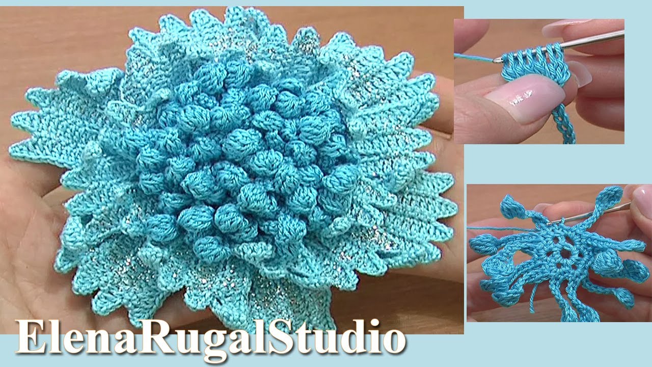 Big Flower to Crochet Part 3 of 3/Crochet Big Petals YouTube