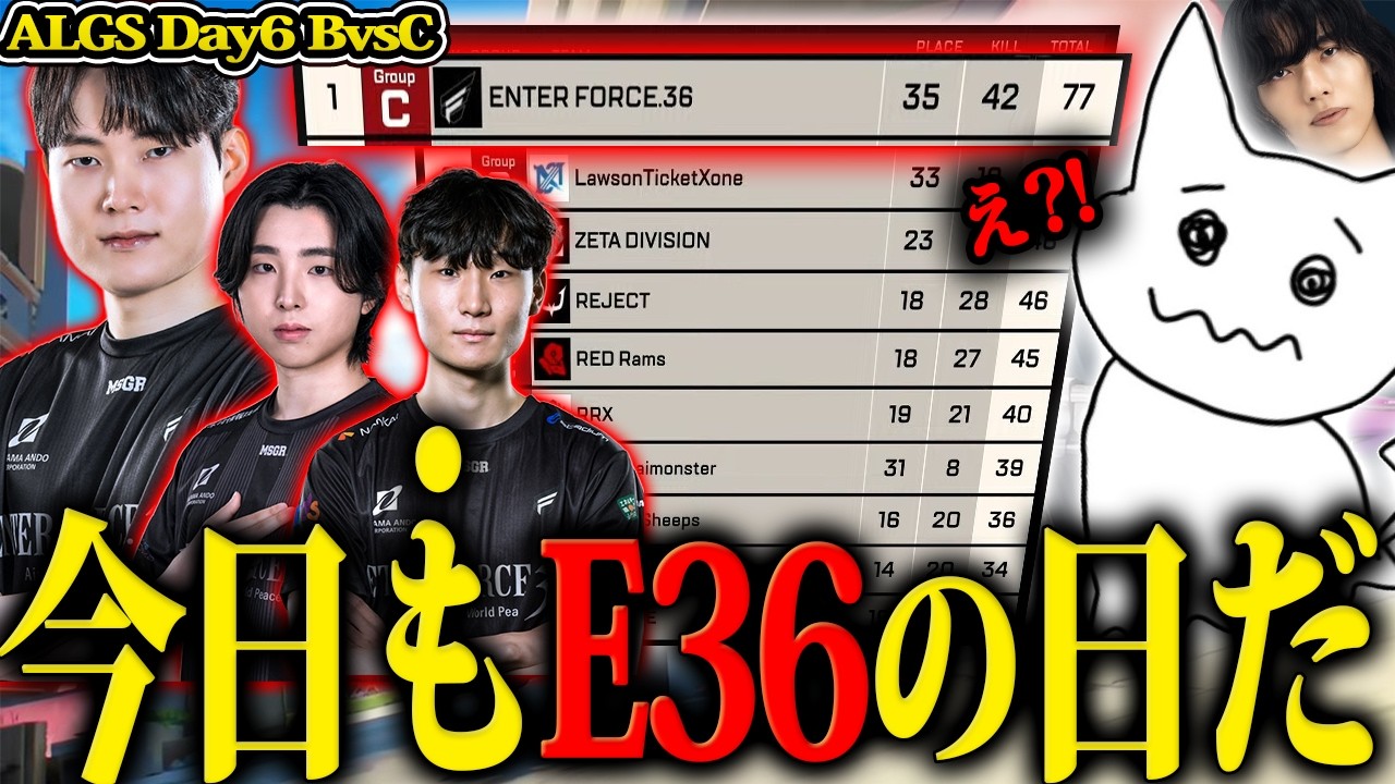 【ALGS BvsC】圧倒的すぎるE36の強さに驚きが隠せない1tappy【REJECT/APEX】