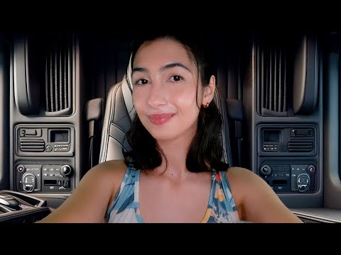 ASMR Caminhoneira te dando carona no meio da estrada KKKK | (eu sei, essa foi longe)