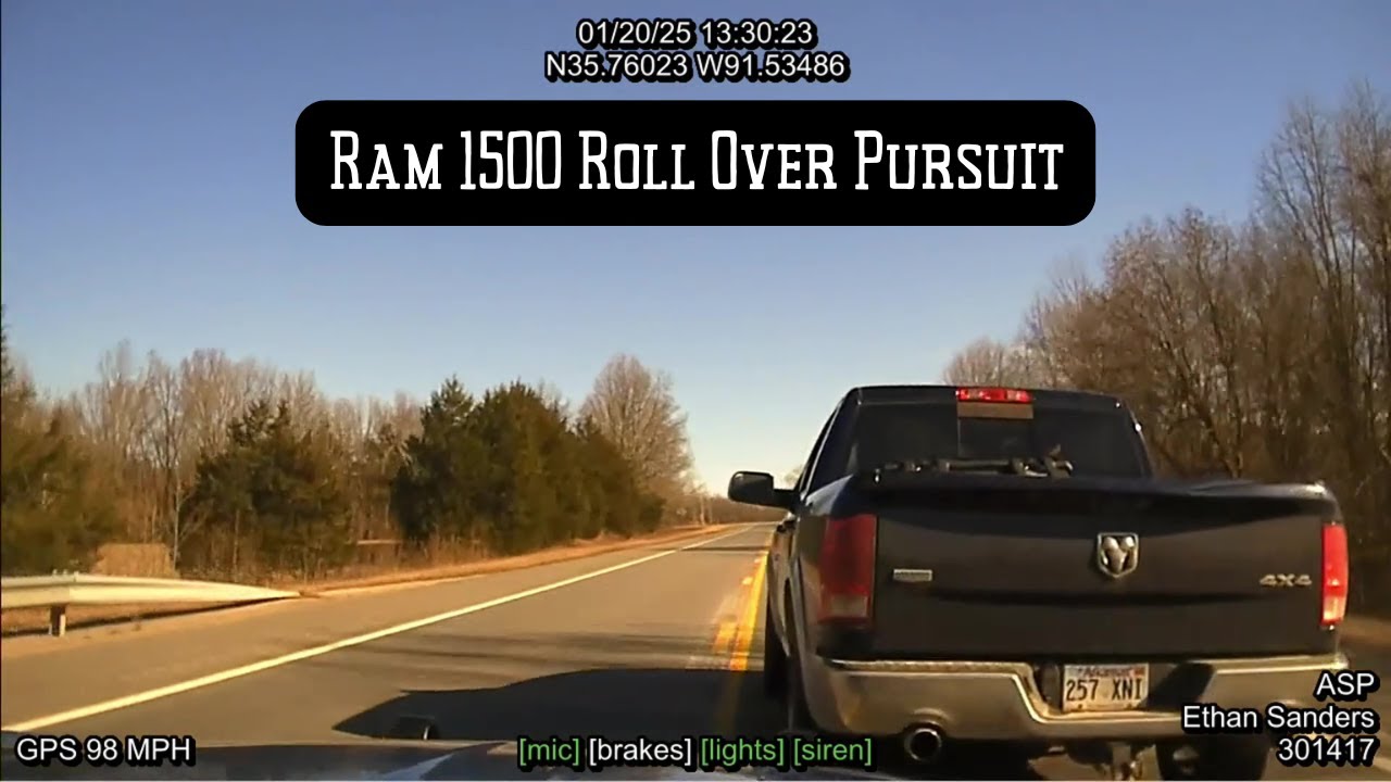 Stolen Truck Chase Ends in Dramatic Crash! | Arkansas State Police ...
