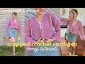 crochet classic granny hexagon cropped cardigan | can be made in ANY size!