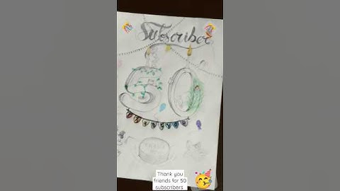 Thank You Friends For 50 Subscribers || #shorts #drawing #celebration