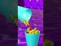 🍌 3D Bananas Pouring Between Cups – Satisfying Infinite Loop #shorts #asmr