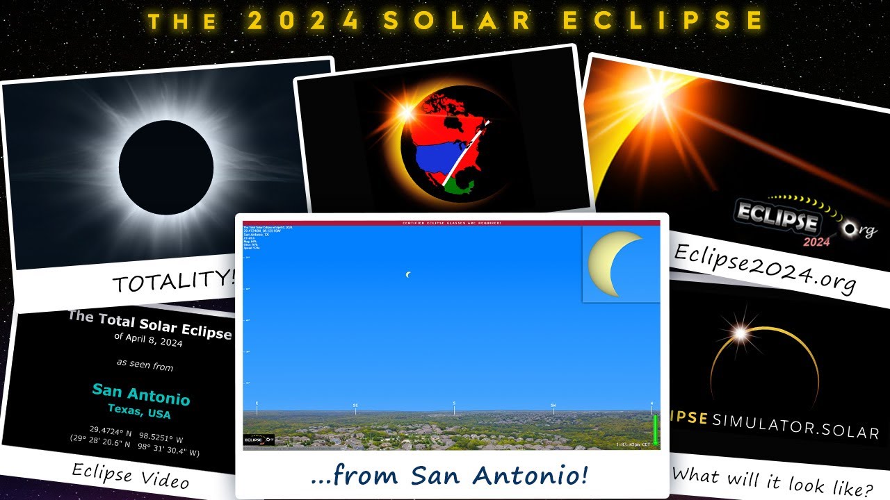 The Total Solar Eclipse of April 8, 2024 from San Antonio, TX YouTube