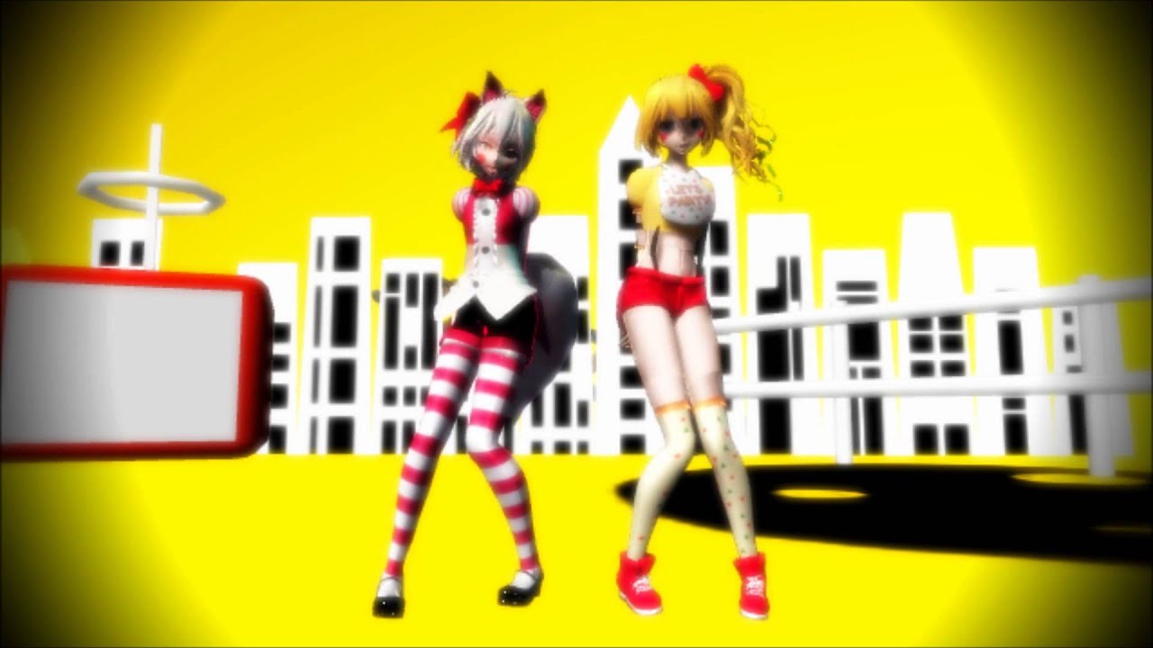 MMD-Matroyshka-Toy chica and mangle-FNAF 2 (60 FPS)