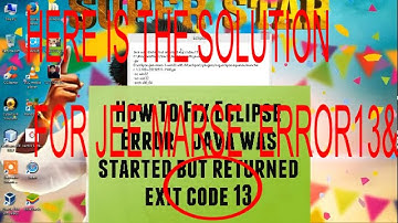 Eclipse Error 13 and Error 1 for ecllipse marse jee development
