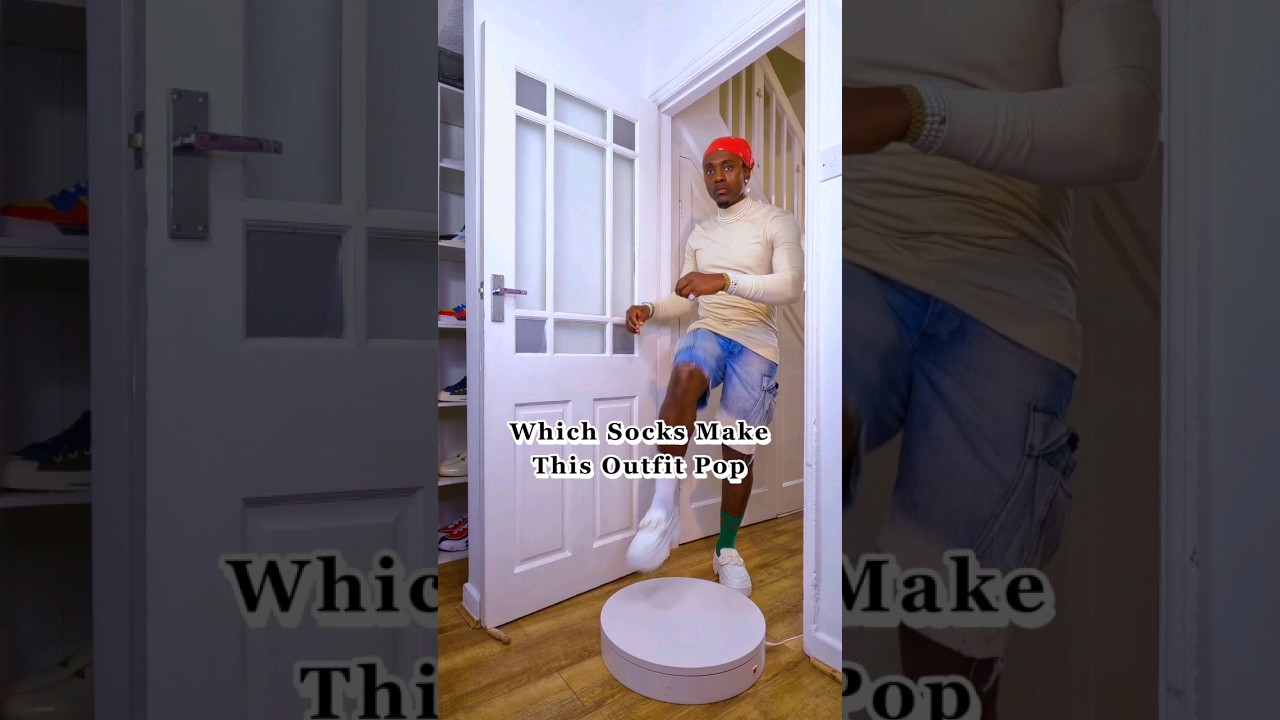 Which Socks Make This Outfit Pop 