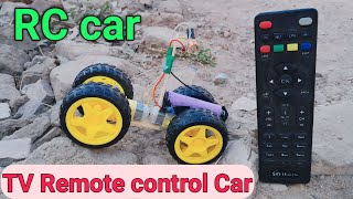 How to Make a TV remote control Car | RC Car | at home