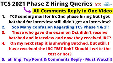 🔴TCS 2021 Phase 2 Hiring Top Queries Solved | Applied for Phase 2 will It Effect on Current Hiring?