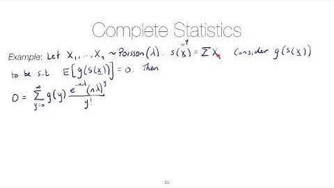 STAT 4520 Unit #5: Complete statistics