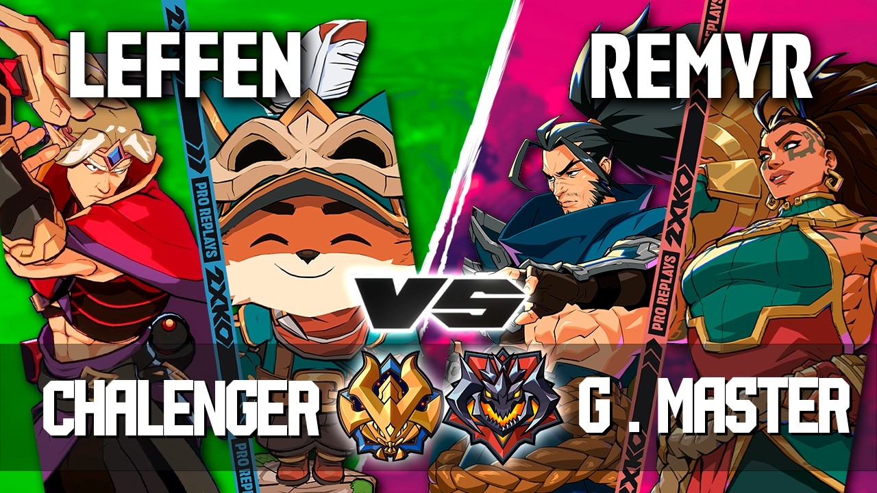 2XKO ▰ LEFFEN (Teemo-Yasuo) vs REMYR (Yasuo-Illaoi) ▰ 2XKO Pro level replays