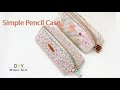 DIY Simple Pencil Case / Zipper Pouch / Triangle Pouch Sewing Tutorial [Minki Kim]