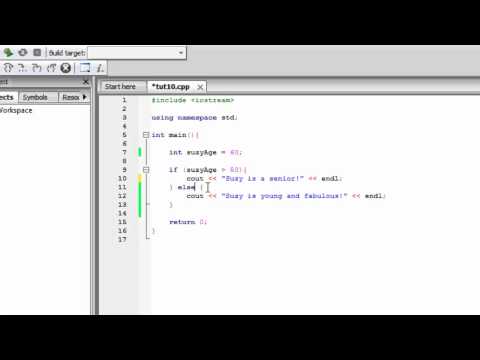 Jeff's C++ Tutorials - 10a - If Else Statements Pt. 1