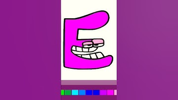 Trying Different Colors for Alphabet Lore Letter E #painting #shorts #alphabetlore