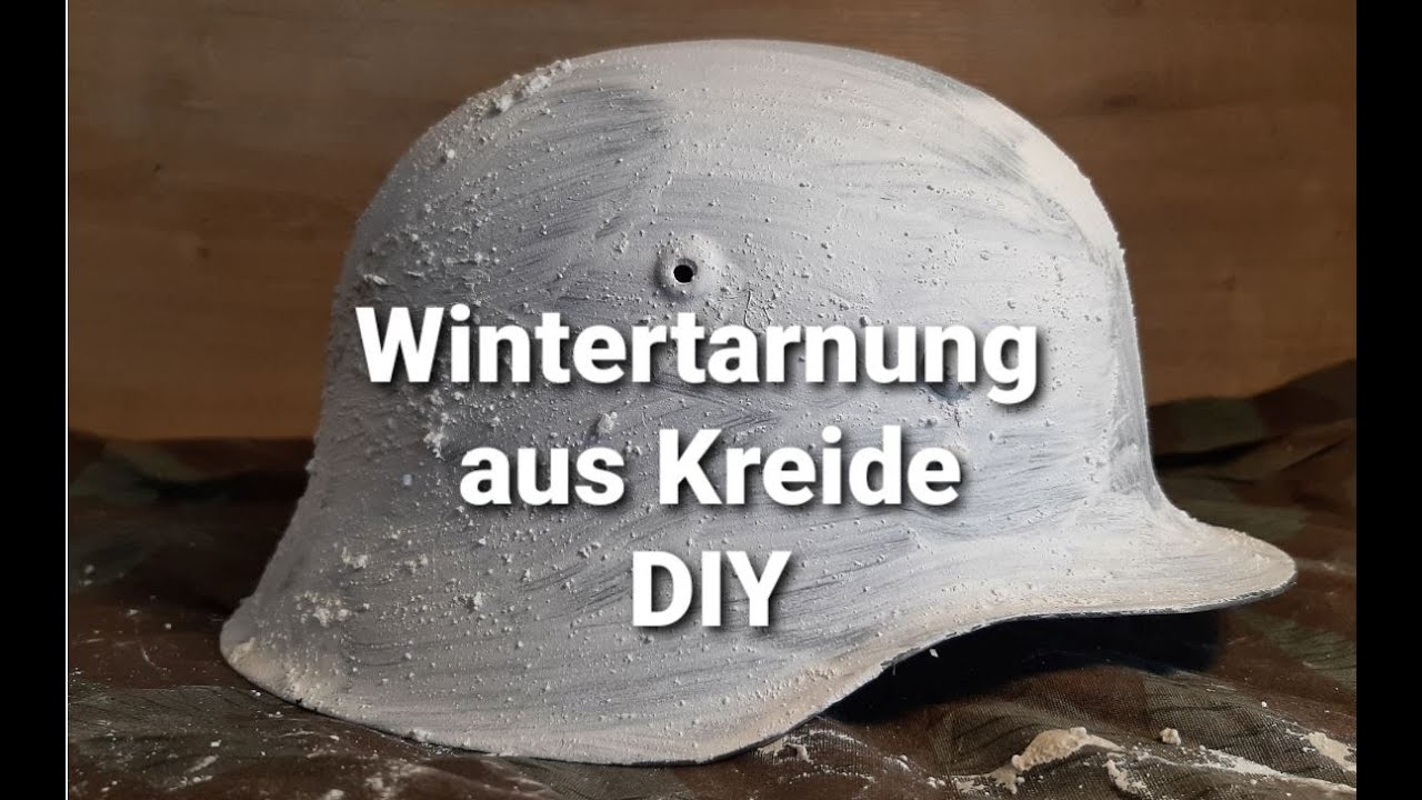 Helme & Ausrüstung mit Kreide abtarnen | DIY |  Wehrmacht Reenactment |