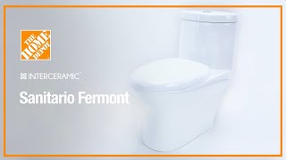Sanitario Fermont Blanco 1 Pieza Alargada Descarga Sencilla De 4.8 Lt