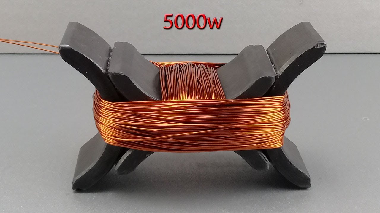 I make permanent 220v 5000w generator using copper wire and energy YouTube