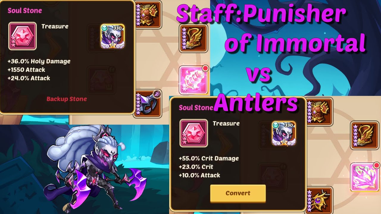 Ithaqua Test Radiant Staff Punisher Of Immortal Vs Glittery Antlers Cane Youtube