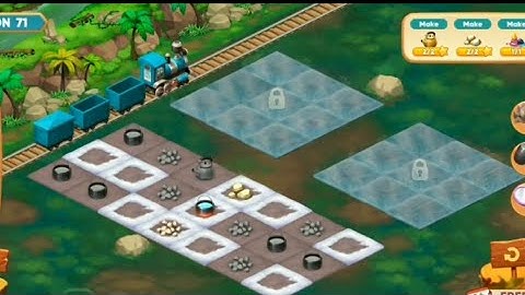 Train Town 3 match merge magic puzzle games level 70 - 74