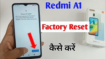 redmi a1 reset kaise kare / how to reset redmi a1 / redmi A1 factory data reset kaise kare