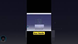 Door Handle in CATIA V5 #youtube #youtubeshorts