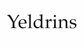 How to Pronounce Yeldrins