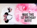 DIY how to make ombre tutu first birthday outfit TUTORIAL